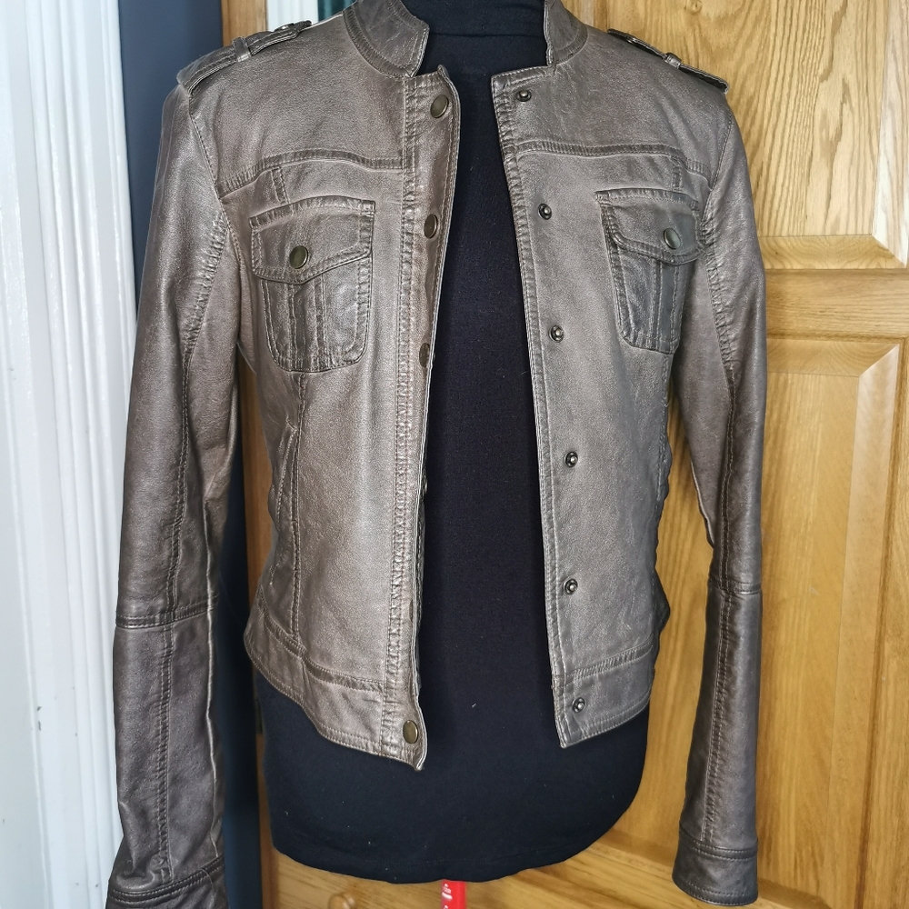 Taupe Leather jacket
